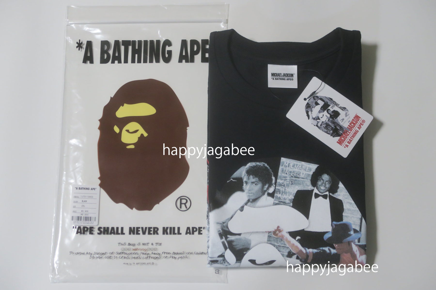 A BATHING APE BAPE x MICHAEL JACKSON ALBUM JACKET APE HEAD TEE