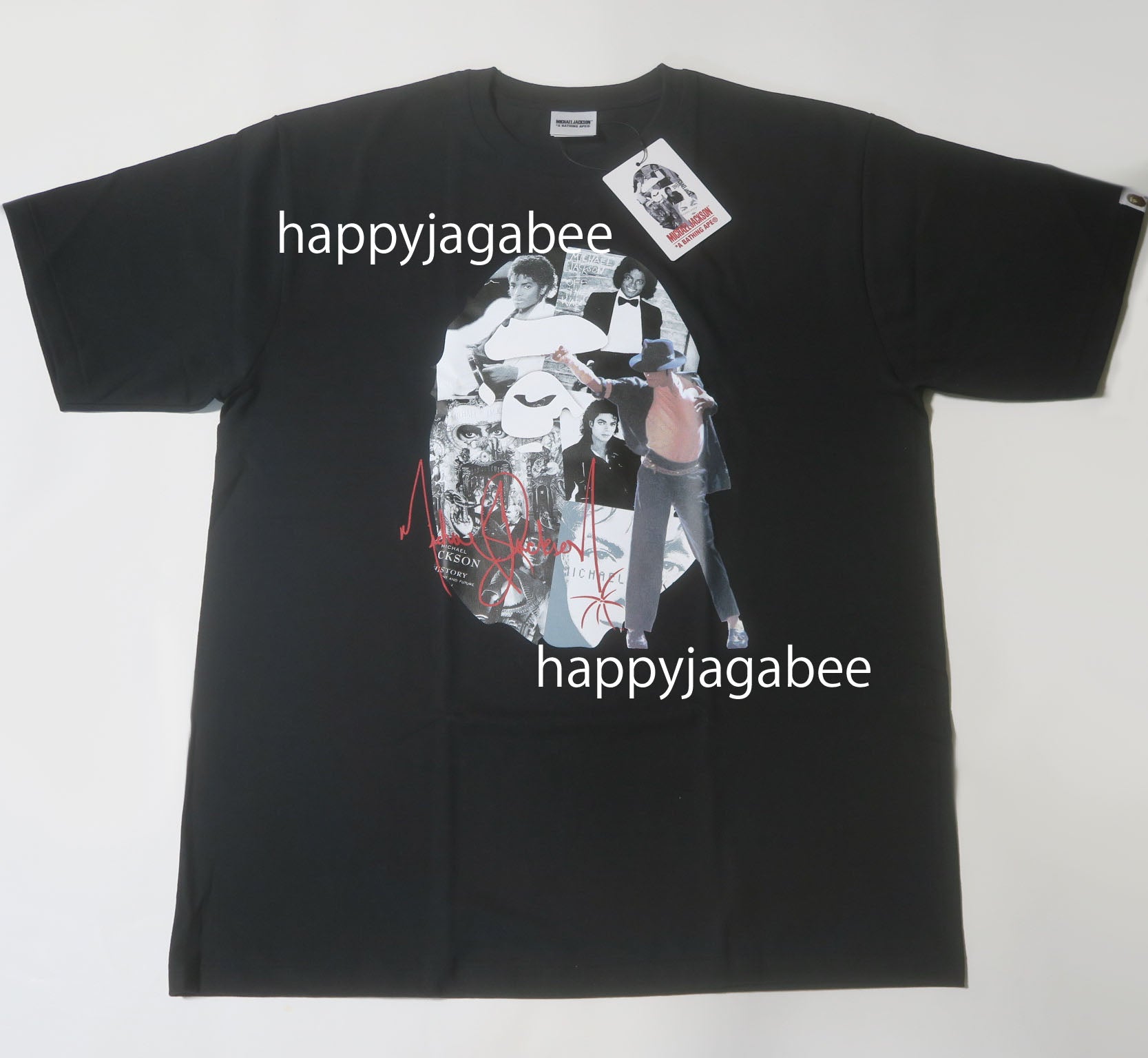 A BATHING APE BAPE x MICHAEL JACKSON ALBUM JACKET APE HEAD TEE