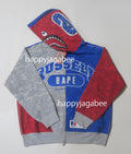 A BATHING APE BAPE x RUSSELL SHARK FULL ZIP HOODIE