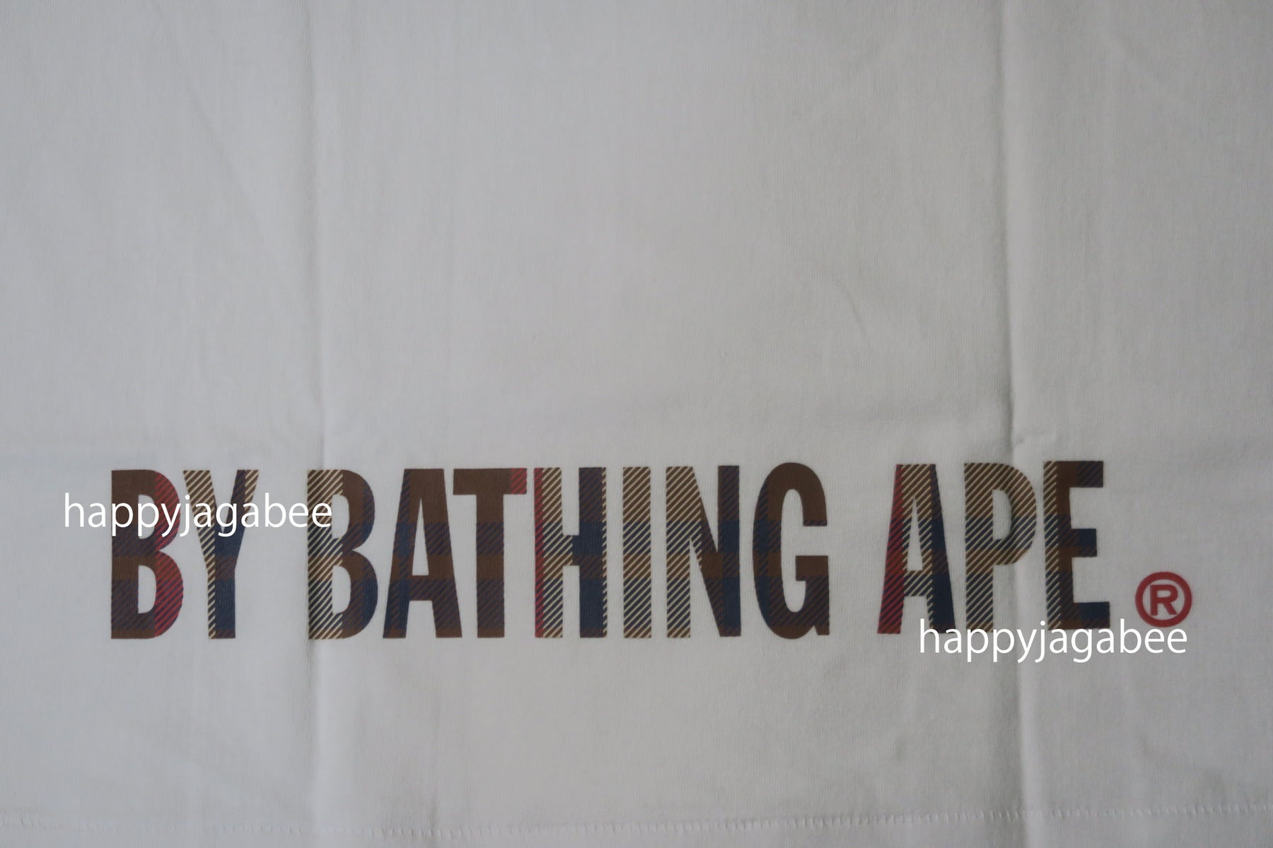 A BATHING APE BAPE CHECK APE FACE TEE