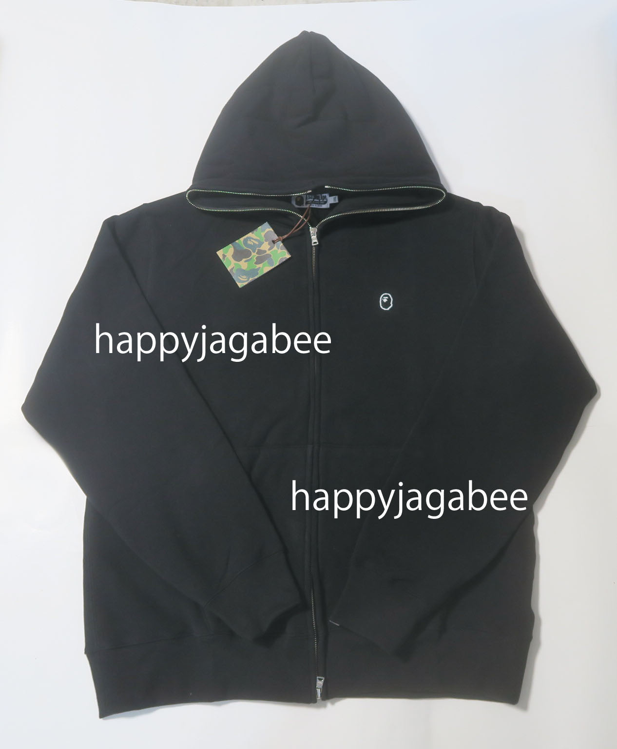 A BATHING APE APE HEAD ONE POINT FULL ZIP HOODIE happyjagabee store