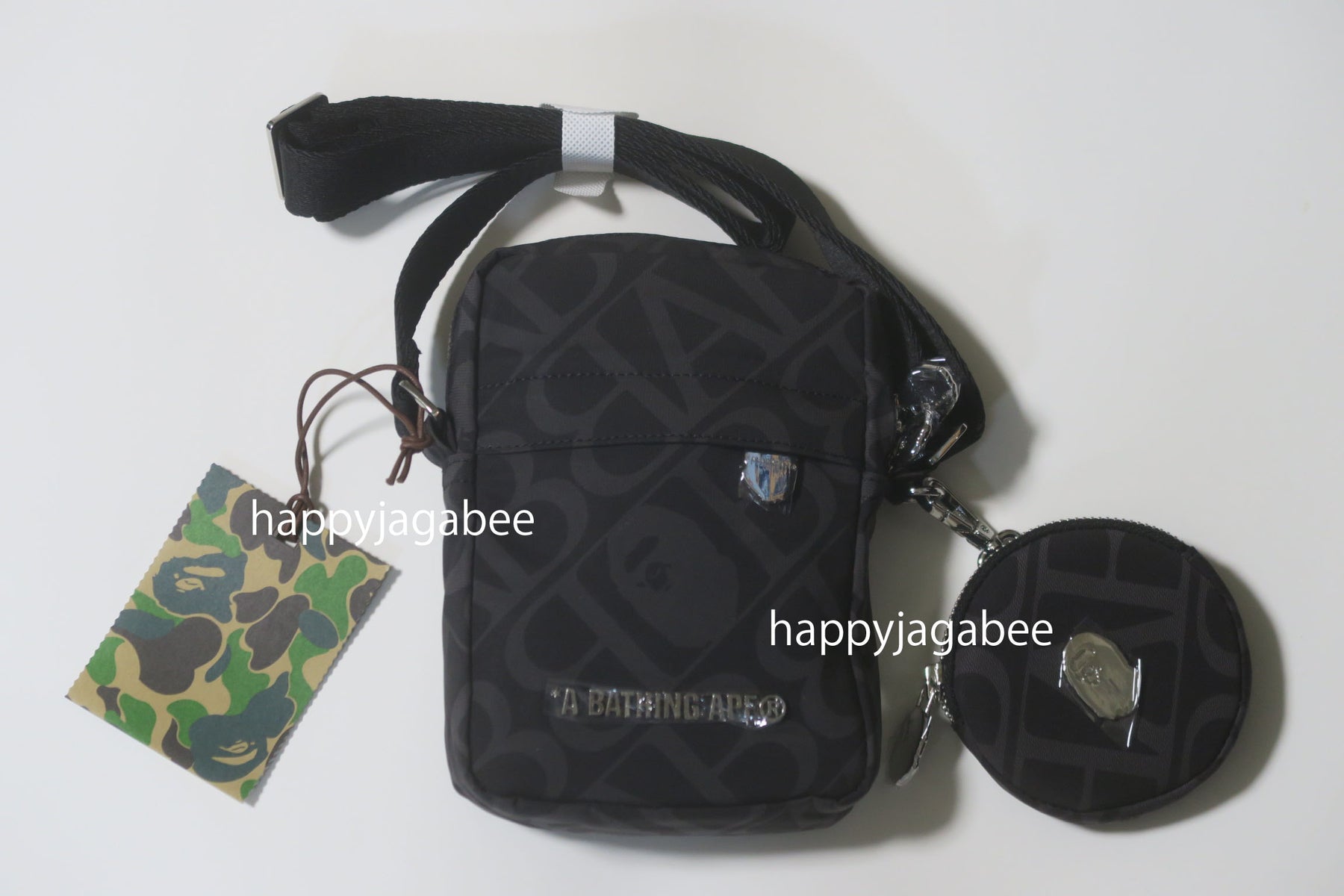 A BATHING APE SPORT MONOGRAM SHOULDER BAG