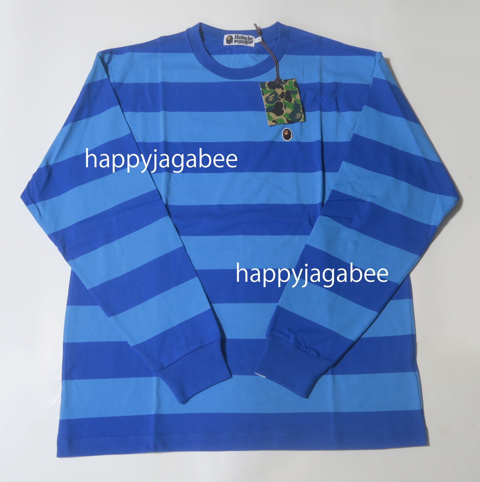 A BATHING APE APE HEAD ONE POINT HOOP RELAXED FIT L/S TEE