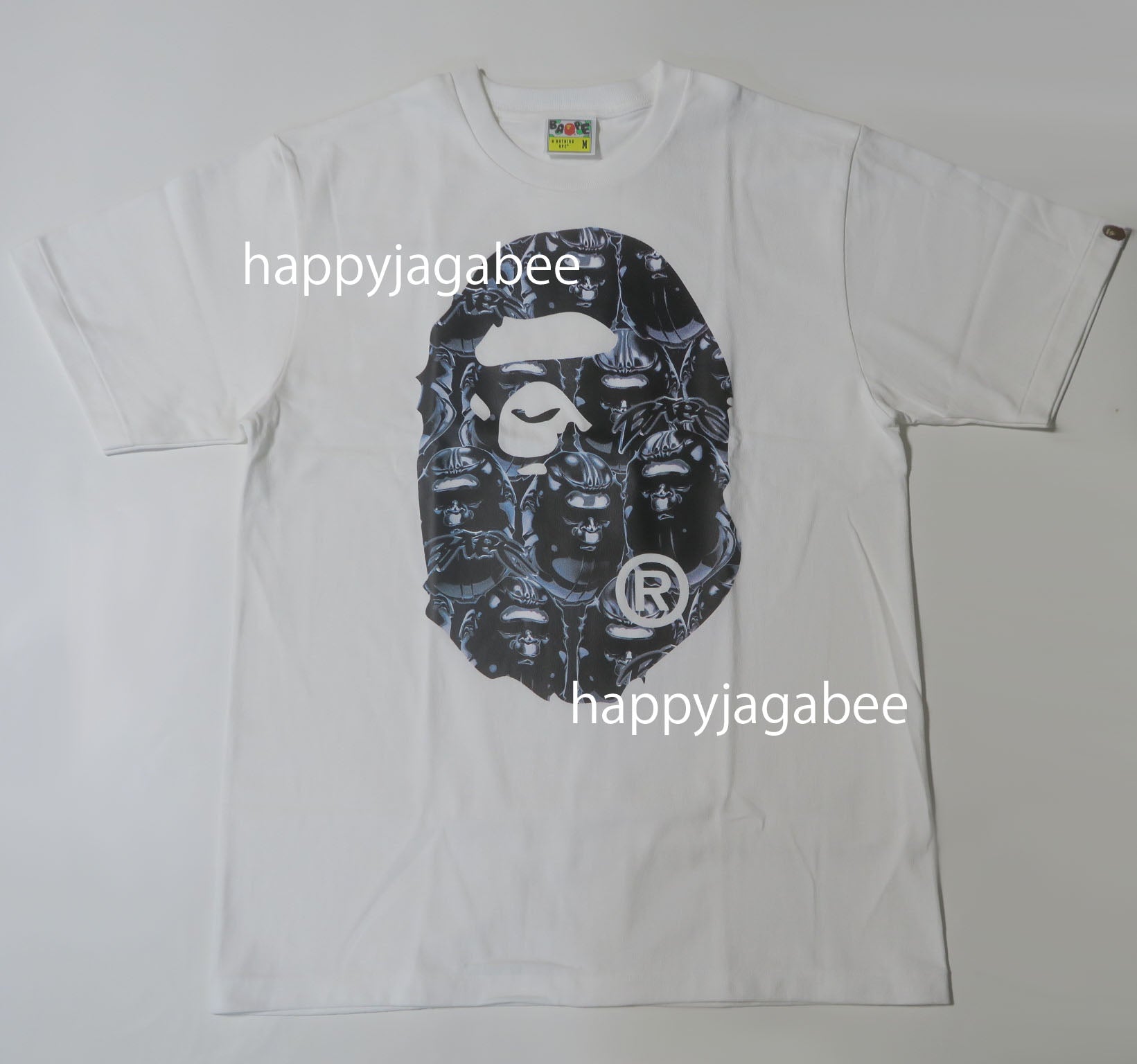 A BATHING APE APE HEAD GRAFFITI BIG APE HEAD TEE