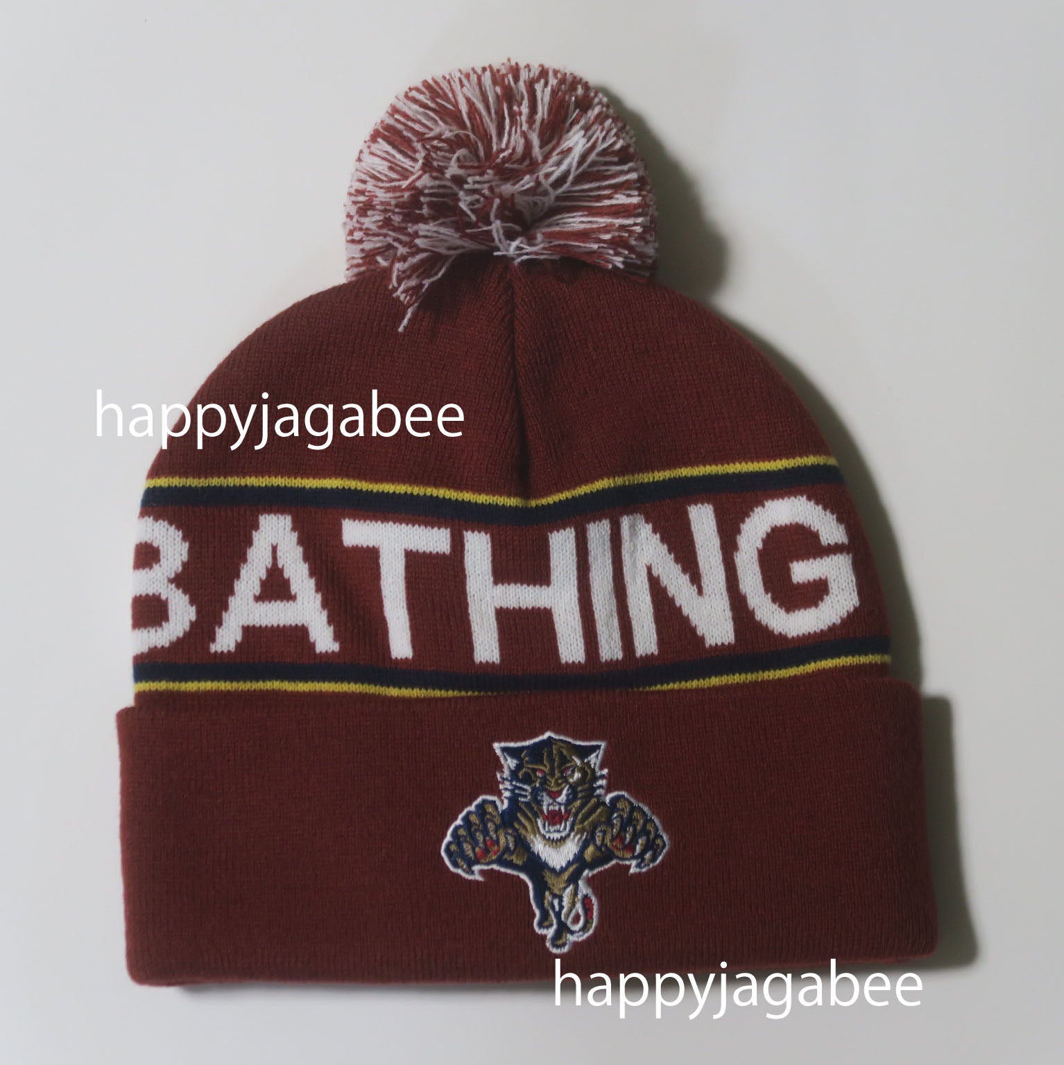 A BATHING APE BAPE x M&N NHL POM BEANIE – happyjagabee store