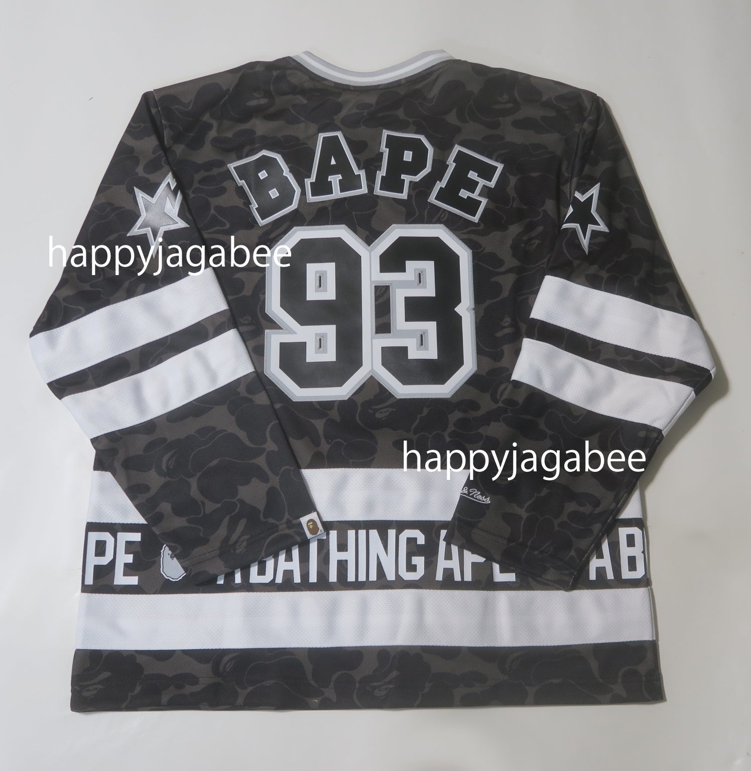 A BATHING APE BAPE x M&N NHL LOS ANGELES KINGS MESH HOCKEY JERSEY