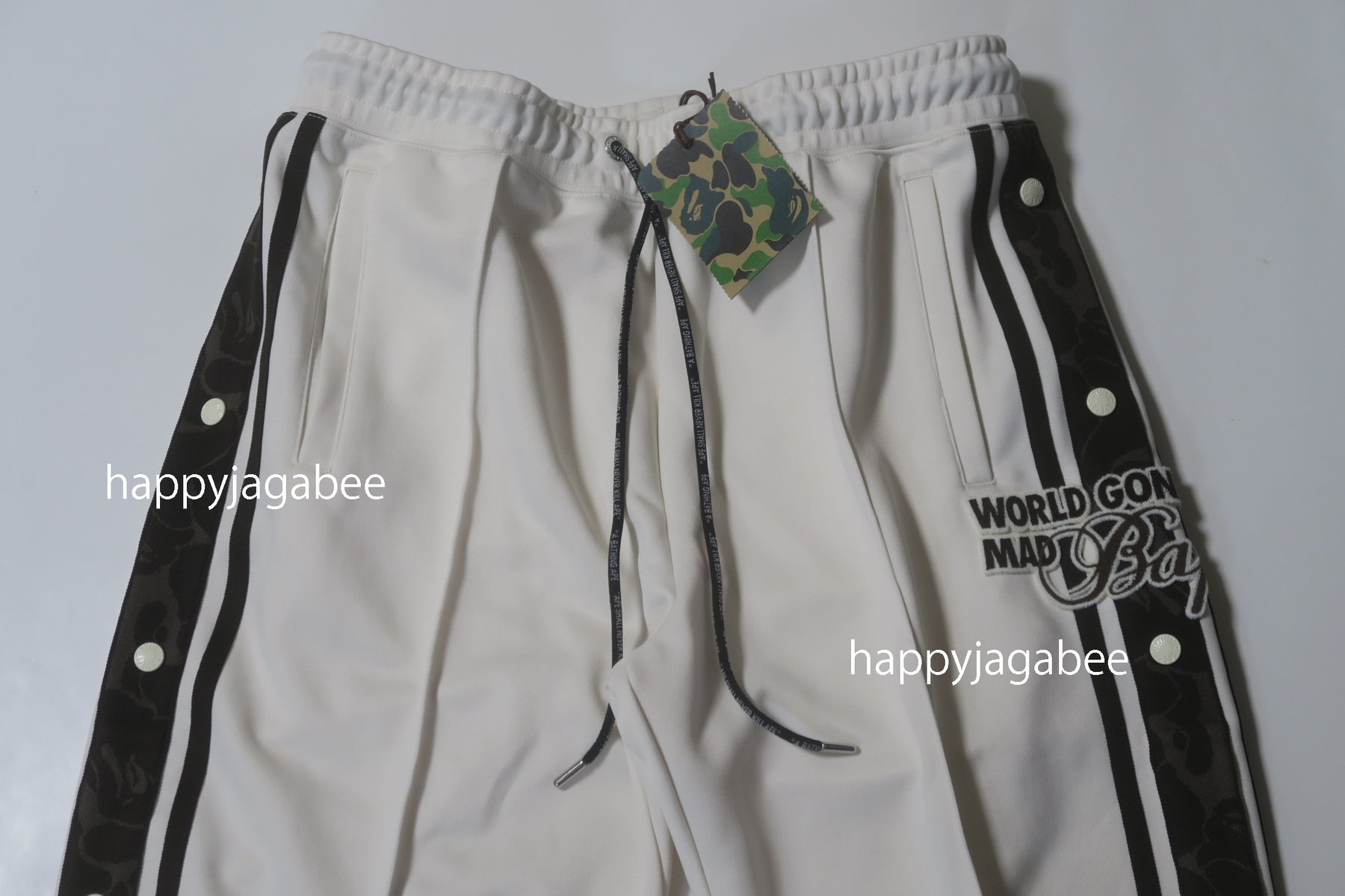 A BATHING APE JERSEY TRACK PANTS