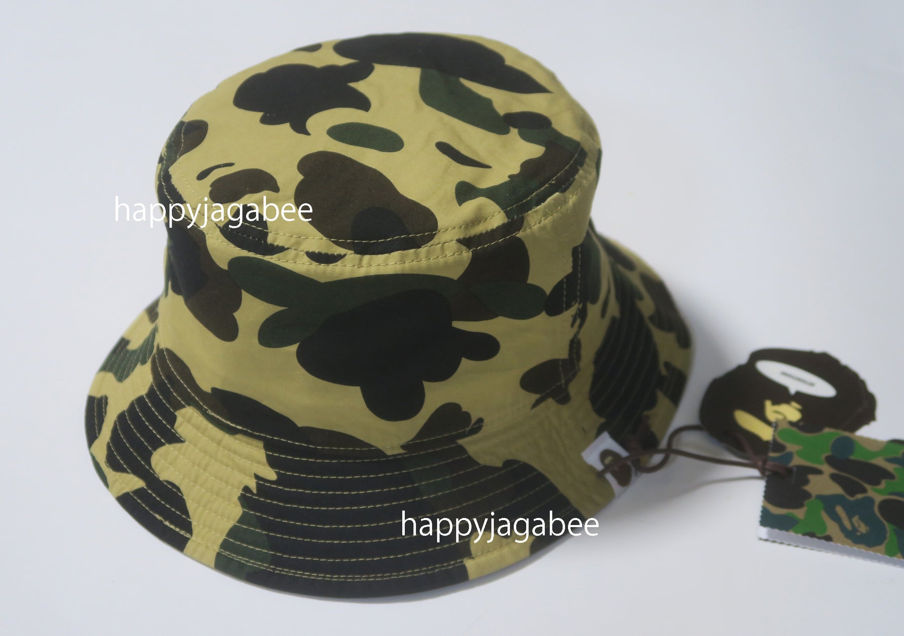 BAPE Green 1st Camo One Point Reversible Bucket Hat