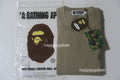 A BATHING APE APE HEAD ONE POINT GARMENT DYED RELAXED FIT TEE