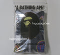 A BATHING APE BAPE KIDS SHARK BAPE EMBLEM DENIM JACKET PRINT ZIP HOODIE