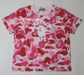 A BATHING APE Ladies' ABC CAMO COLLEGE MINI TEE