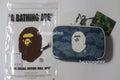 A BATHING APE SOLID CAMO DENIM POUCH