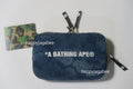 A BATHING APE SOLID CAMO DENIM POUCH