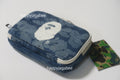 A BATHING APE SOLID CAMO DENIM POUCH