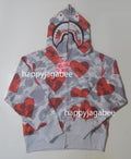 A BATHING APE Ladies' I LOVE BAPE SHARK FULL ZIP HOODIE