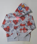 A BATHING APE Ladies' I LOVE BAPE SHARK FULL ZIP HOODIE