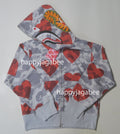 A BATHING APE Ladies' I LOVE BAPE SHARK FULL ZIP HOODIE