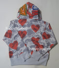 A BATHING APE Ladies' I LOVE BAPE SHARK FULL ZIP HOODIE