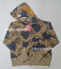 A BATHING APE Ladies' I LOVE BAPE SHARK FULL ZIP HOODIE