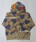 A BATHING APE Ladies' I LOVE BAPE SHARK FULL ZIP HOODIE