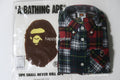 A BATHING APE BAPE KIDS CRAZY CHECK FLANNEL SHIRT