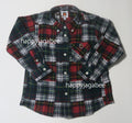 A BATHING APE BAPE KIDS CRAZY CHECK FLANNEL SHIRT