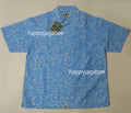 A BATHING APE ABC SEA SURFACE CAMO OPEN COLLAR SS SHIRT