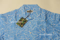 A BATHING APE ABC SEA SURFACE CAMO OPEN COLLAR SS SHIRT