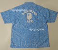 A BATHING APE ABC SEA SURFACE CAMO OPEN COLLAR SS SHIRT