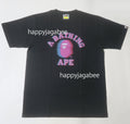 A BATHING APE GLITCH ART COLLEGE TEE