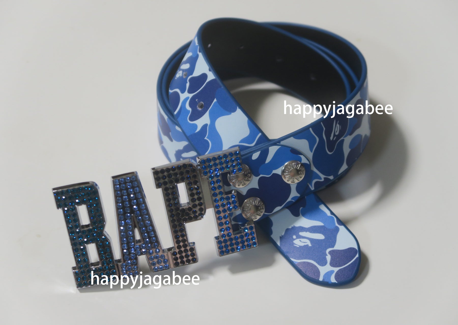 A BATHING APE ABC CAMO BAPE LEATHER BELT