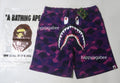 A BATHING APE COLOR CAMO SHARK SWEAT SHORTS