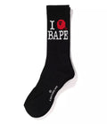 A BATHING APE I LOVE BAPE SOCKS