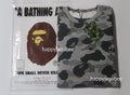 A BATHING APE HEATHER GRAY CAMO APE HEAD ONE POINT CREWNECK SWEAT