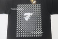 A BATHING APE STA HOUNDSTOOTH APE HEAD TEE