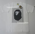 A BATHING APE STA HOUNDSTOOTH APE HEAD TEE