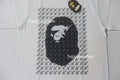 A BATHING APE STA HOUNDSTOOTH APE HEAD TEE