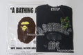 A BATHING APE GARMENT DYE RHINESTONE LOGO RELAXED FIT TEE