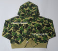 A BATHING APE Ladies' ABC CAMO FULL ZIP HOODIE ( CROPPED )