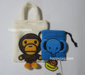 A BATHING APE - BABY MILO STORE BABY MILO DRAWSTRING POUCH 2P SET