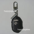 A BATHING APE APE HEAD LEATHER KEY CHAIN