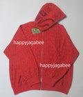 A BATHING APE LUX SPORT PATTERN SHARK RELAXED FIT FULL ZIP HOODIE