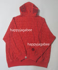 A BATHING APE LUX SPORT PATTERN SHARK RELAXED FIT FULL ZIP HOODIE