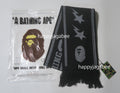 A BATHING APE JACQUARD BAPE LOGO LONG SCARF