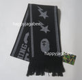 A BATHING APE JACQUARD BAPE LOGO LONG SCARF