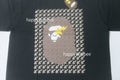 A BATHING APE STA HOUNDSTOOTH APE HEAD TEE