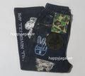 A BATHING APE BAPE KIDS BAPE EMBLEM DENIM PRINT SWEAT PANTS