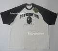 A BATHING APE COLLEGE RELAXED FIT RAGLAN TEE