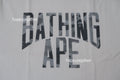 A BATHING APE HEATHER GRAY CAMO BATHING APE TEE