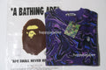 A BATHING APE MARBLING CAMO LOGO RELAXED CREWNECK SWEAT SHIRT